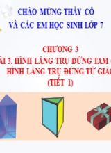 Bài giảng Toán Lớp 7 (Sách Chân trời sáng tạo) - Chương 3 - Bài 3 Hình lăng trụ đứng tam giác hình lăng trụ đứng tứ giác - Năm học 2022-2023